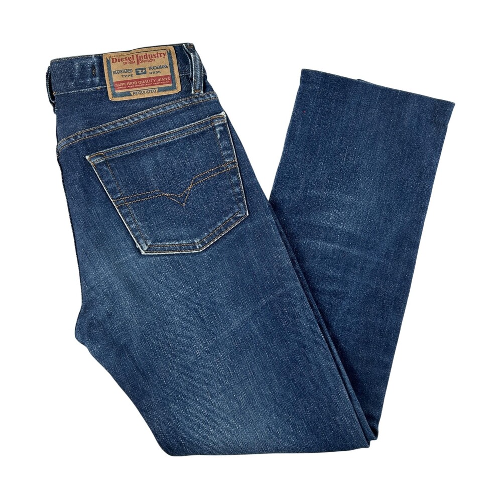 Diesel Jeans Womens 26x26 Medium Wash Mid Rise Slim Straight Stretch Denim Italy